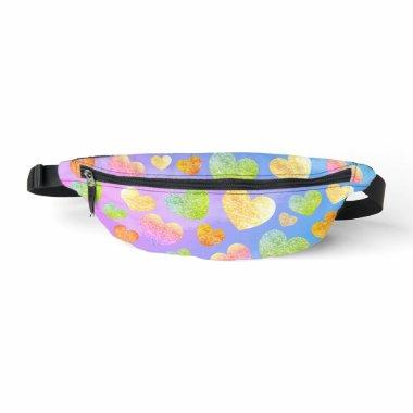 Rainbow Hearts in the Sky Fanny Pack