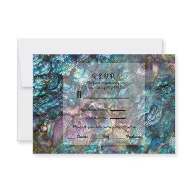 Rainbow Iridescent Abalone Sea Shell RSVP reply