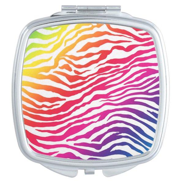 Rainbow Stripes Compact Mirror