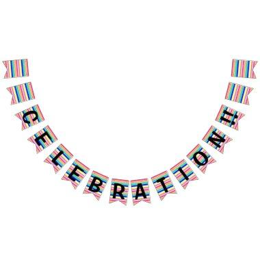 Rainbow Stripes Happy Colorful Banner