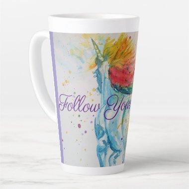 Rainbow Unicorn Watercolor Follow Your Dreams Mug