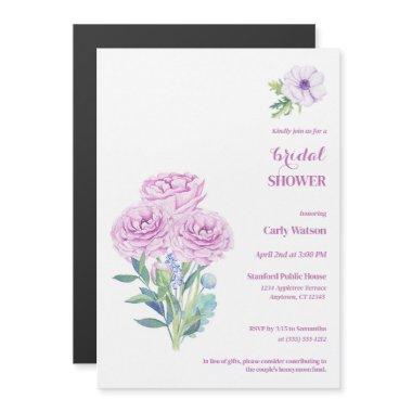 Ranunculus & Anemones Customizable Bridal Shower Magnetic Invitations