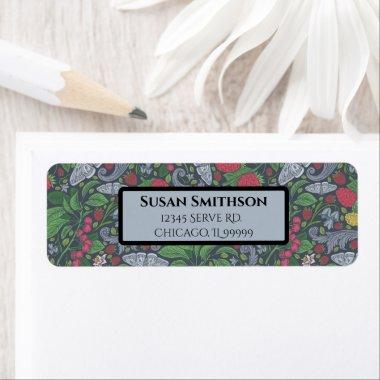 Raspberries Butterflies Currants Return Address Label