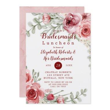 Raspberry Pink Paint Peony Bridesmaids Luncheon