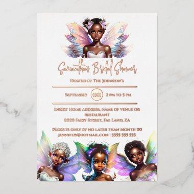 Real foil melanin fairy rose gold luxurious glam foil