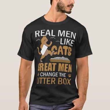 real men like cat daughter t-shirts
