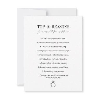 Reasons To Be My Matron of Honor Proposal