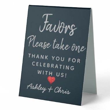 Reception Wedding Favors Engagement  Table Tent Sign