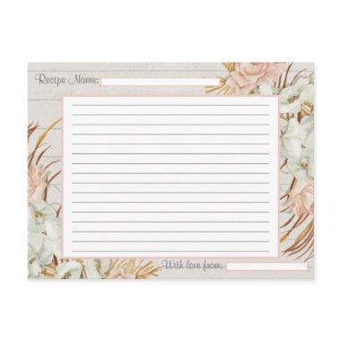 Recipe Blush Floral White Wood Palm Leaf Greenery Post