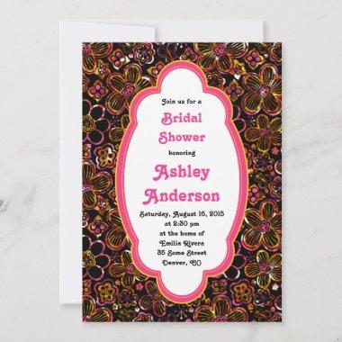 Recipe Bridal Shower Invite | Stained Glass Floral