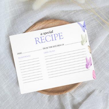 Recipe Invitations Butterflies Bridal Shower Game Flyer