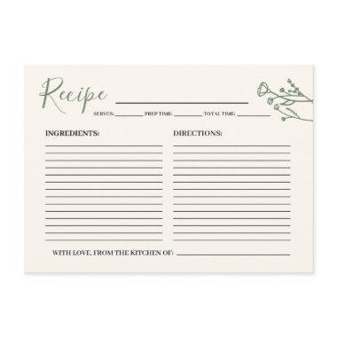 Recipe  for the Bride Rustic Wildflower
