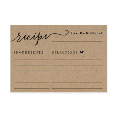 Recipe  on Rustic Kraft Background