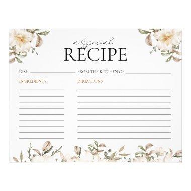 Recipe Invitations Vino Before Vows Floral Bridal Shower Flyer