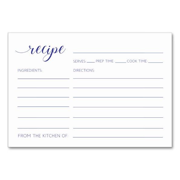 Recipe  Navy Blue