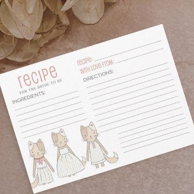 Recipe for Bride To Be Getting Meowied Invitations
