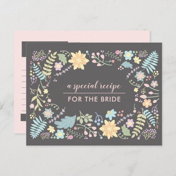 Recipe for the Bride. Modern Floral Wedding Invitations