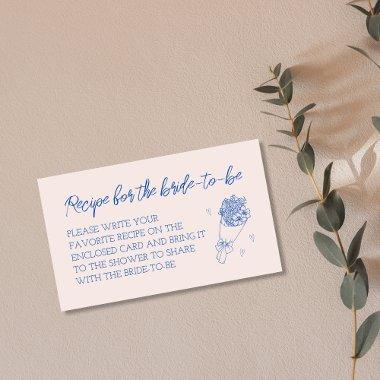 Recipe Request Blue Hand Drawn  Enclosure