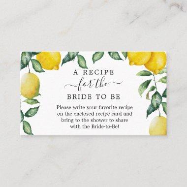 Recipe request for Bridal Shower Lemons greenery Business Invitations