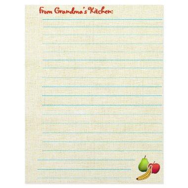 Recipe Sheet - Fruity