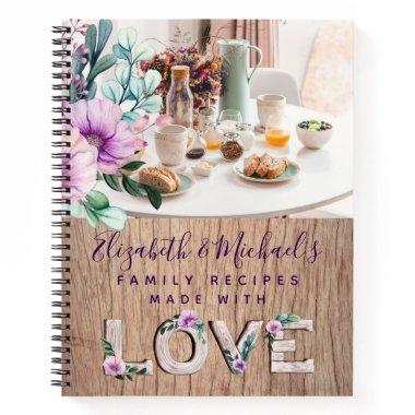 RECIPES - Bridal Shower Newlyweds Photo Family Notebook