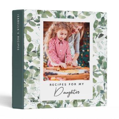 Recipes for My Daughter | Eucalyptus Cookbook 3 Ring Binder