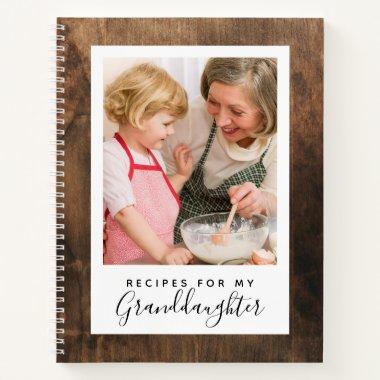 Recipes for My Granddaughter | Rustic Cookbook Notebook