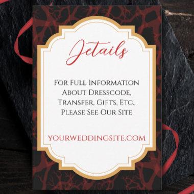 Red and Black Gothic Dark Wedding Enclosure Invitations