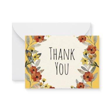 Red and gold flowered note