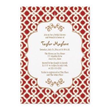 Red and Gold Moroccan  Invites
