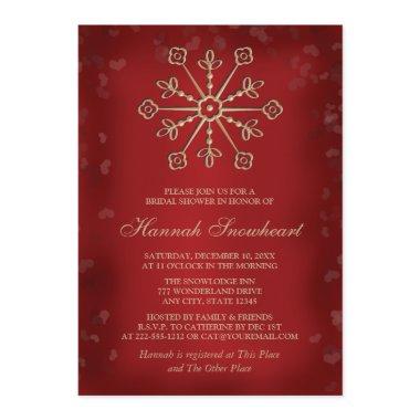 RED AND GOLD SNOWFLAKE