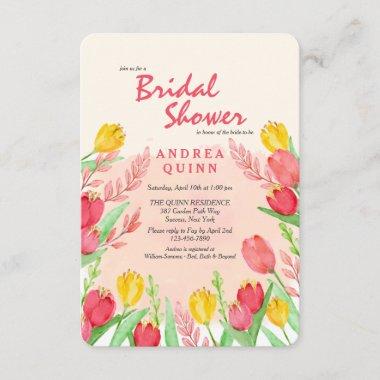Red and Yellow Tulips Invitations