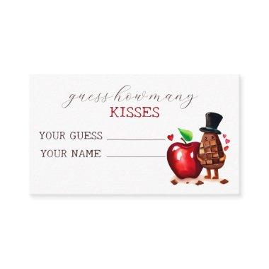 Red Apple guess how many kisses bridal game Enclosure
