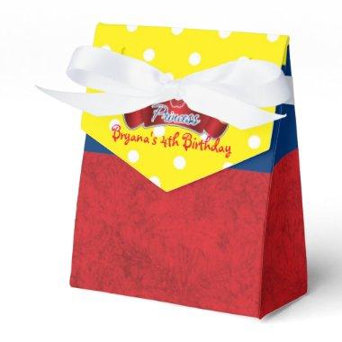 Red Apple Princess Birthday Party Favor Boxes