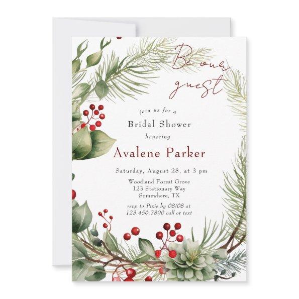 Red Berries Pine Wreath Be Our Guest