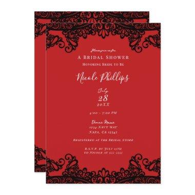 Red & Black Lace Elegant Chic