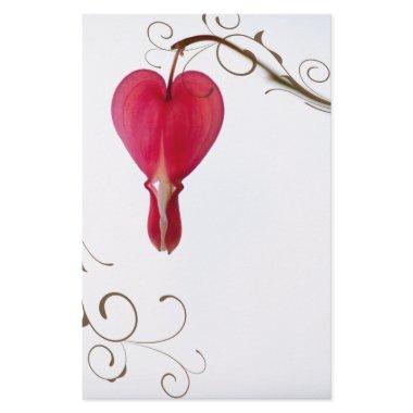 Red Bleeding Hearts Flowers Wedding Stationery