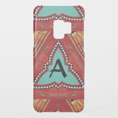 RED BLUE ABSTRACT GEOMETRIC TRIANGLE MONOGRAM UNCOMMON SAMSUNG GALAXY S9 CASE