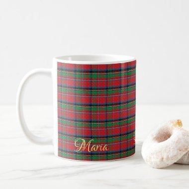 Red Blue Green Plaid Mug