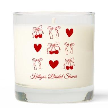 Red Bow Cherry Sweet  Prize Candle