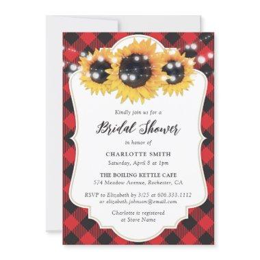 Red Buffalo Plaid Sunflower