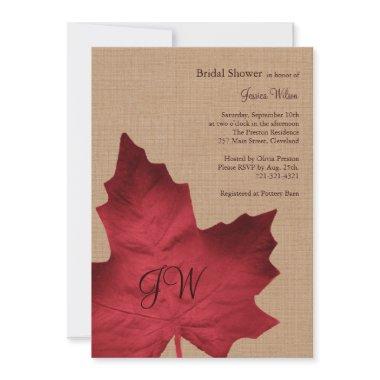 Red Burlap Monogrammed