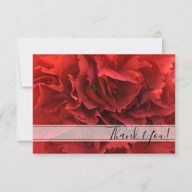 Red Carnation Floral Thank You