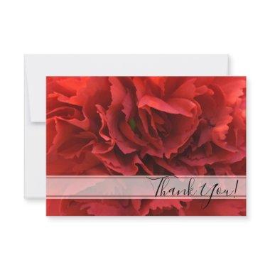 Red Carnation Floral Thank You