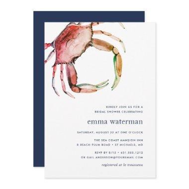 Red Crab Bridal Shower Invitations