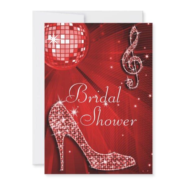 Red Disco Ball and Sparkle Heels
