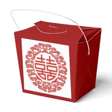 red double happiness modern chinese wedding favor boxes