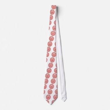 red double happiness modern chinese wedding favor tie