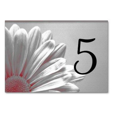 Red Floral Highlights Table Numbers