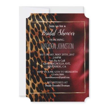 Red Gold Black Cowhide